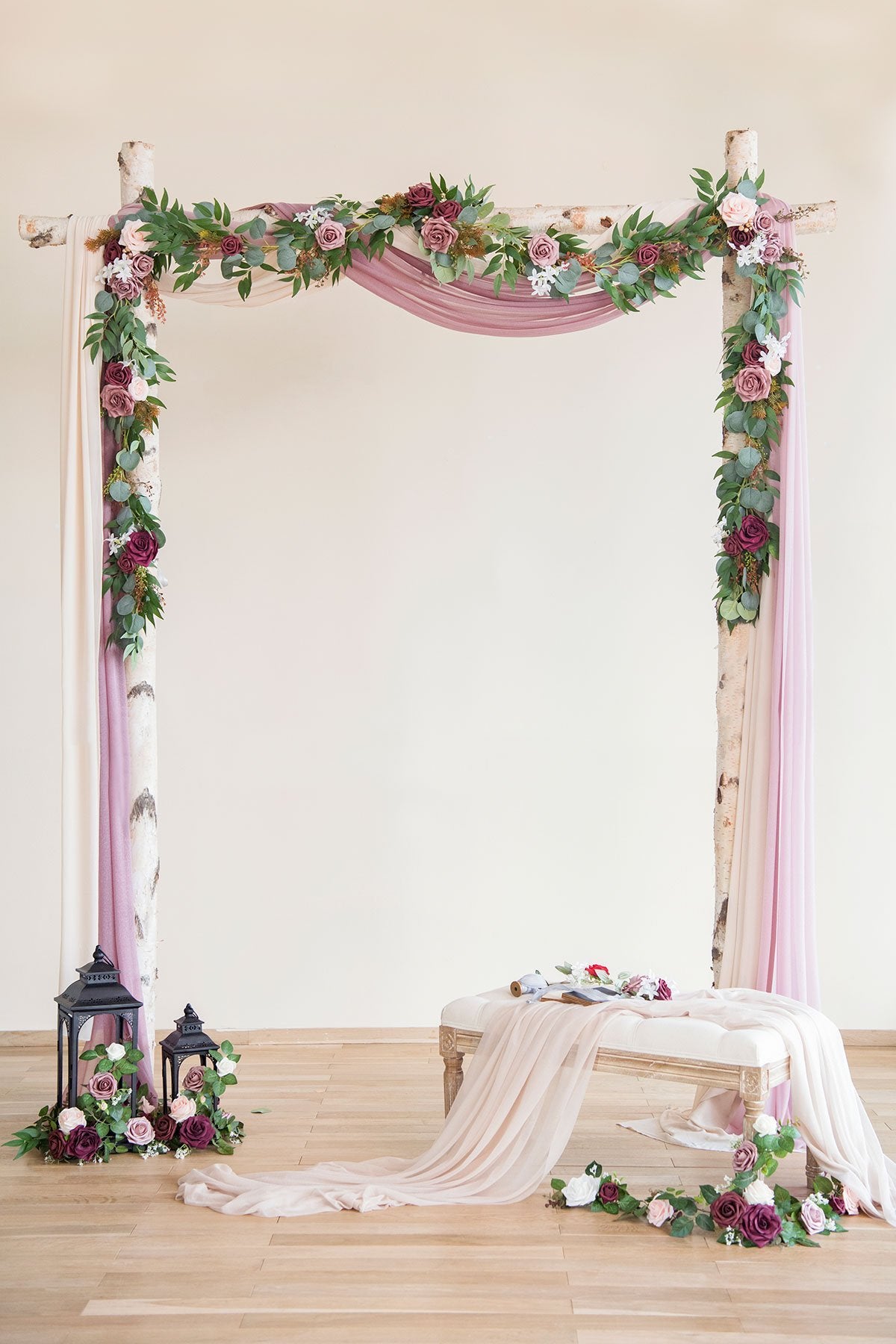 6.5ft Flower Garland & Wedding Arch Drapes