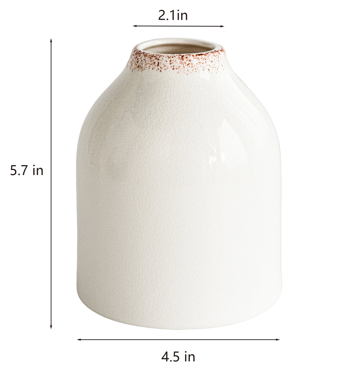 Cracked Ice Glaze Ceramic Vase - 2 Styles | CLEARANCE