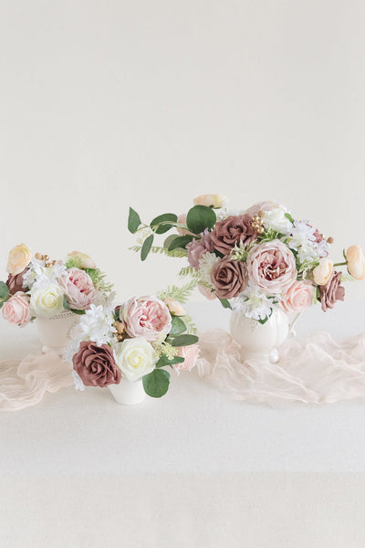 Centerpiece DIY Flowers Package - Belle Dusty Rose