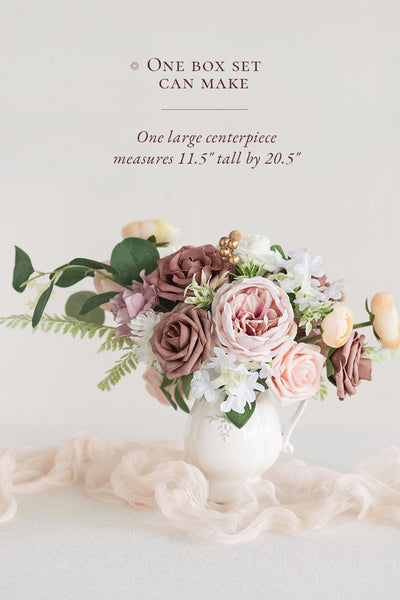 Centerpiece DIY Flowers Package - Belle Dusty Rose