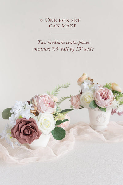 Centerpiece DIY Flowers Package - Belle Dusty Rose
