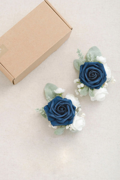 Wrist Corsages in Noble Navy Blue