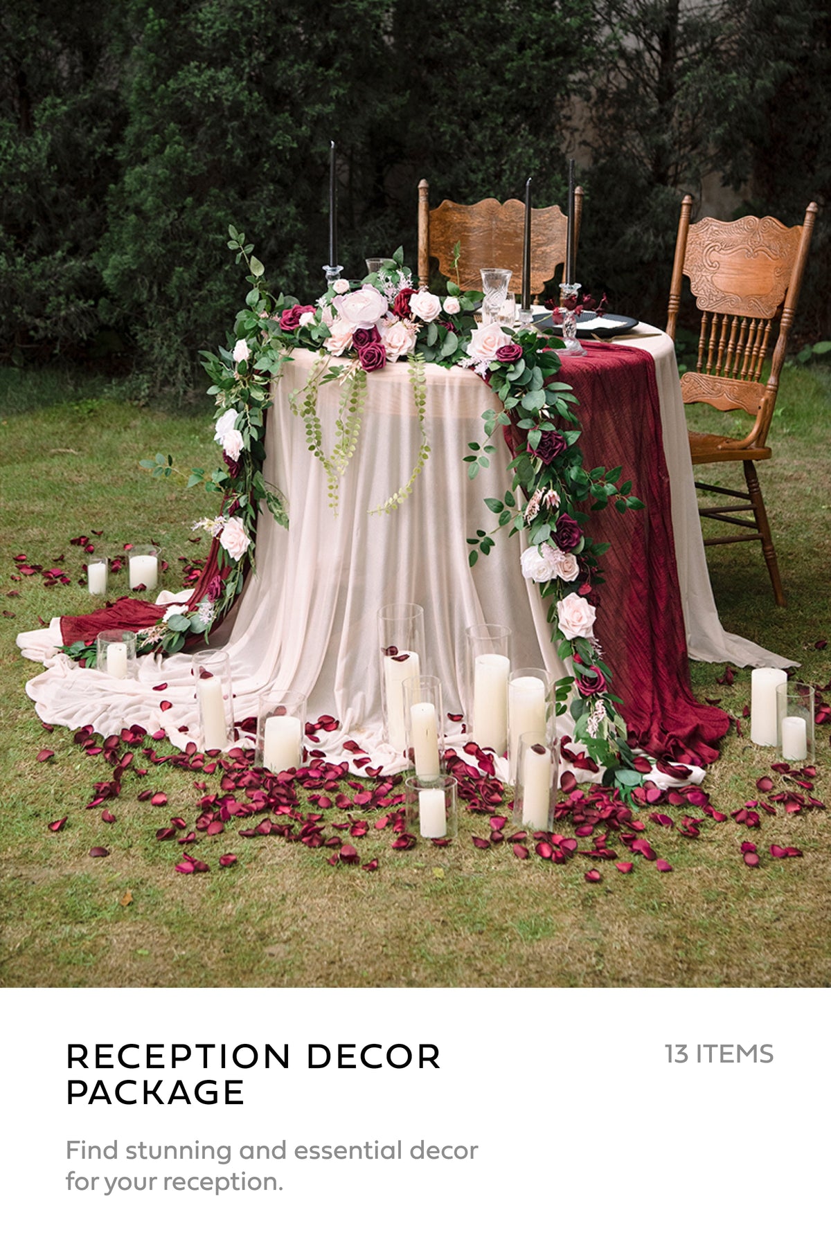 Pre-Arranged Bridal Flower Packages in Romantic Marsala