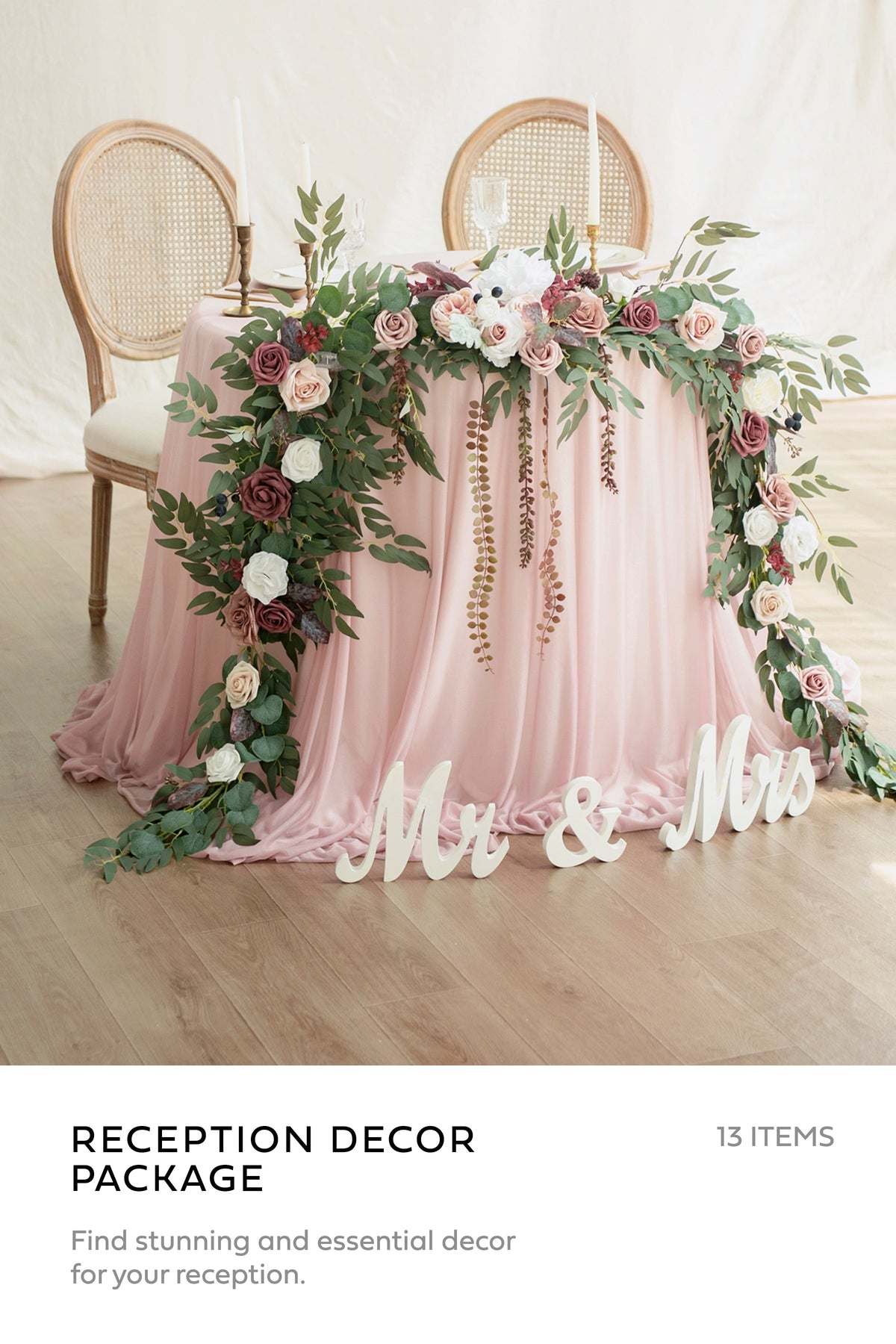 Pre-Arranged Wedding Flower Packages in Dusty Rose & Mauve