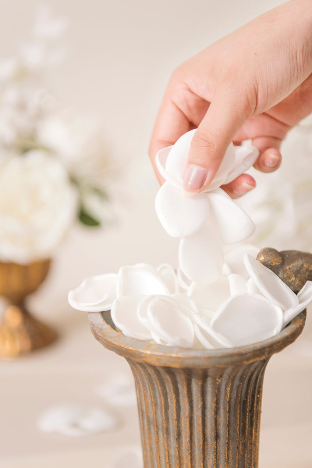 Additional Flower Decorations in White & Sage