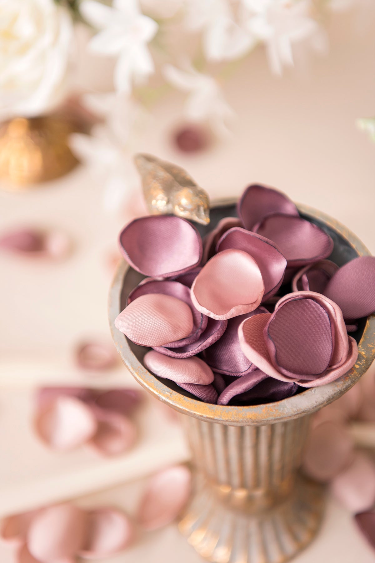 Silk Rose Petals in Dusty Rose