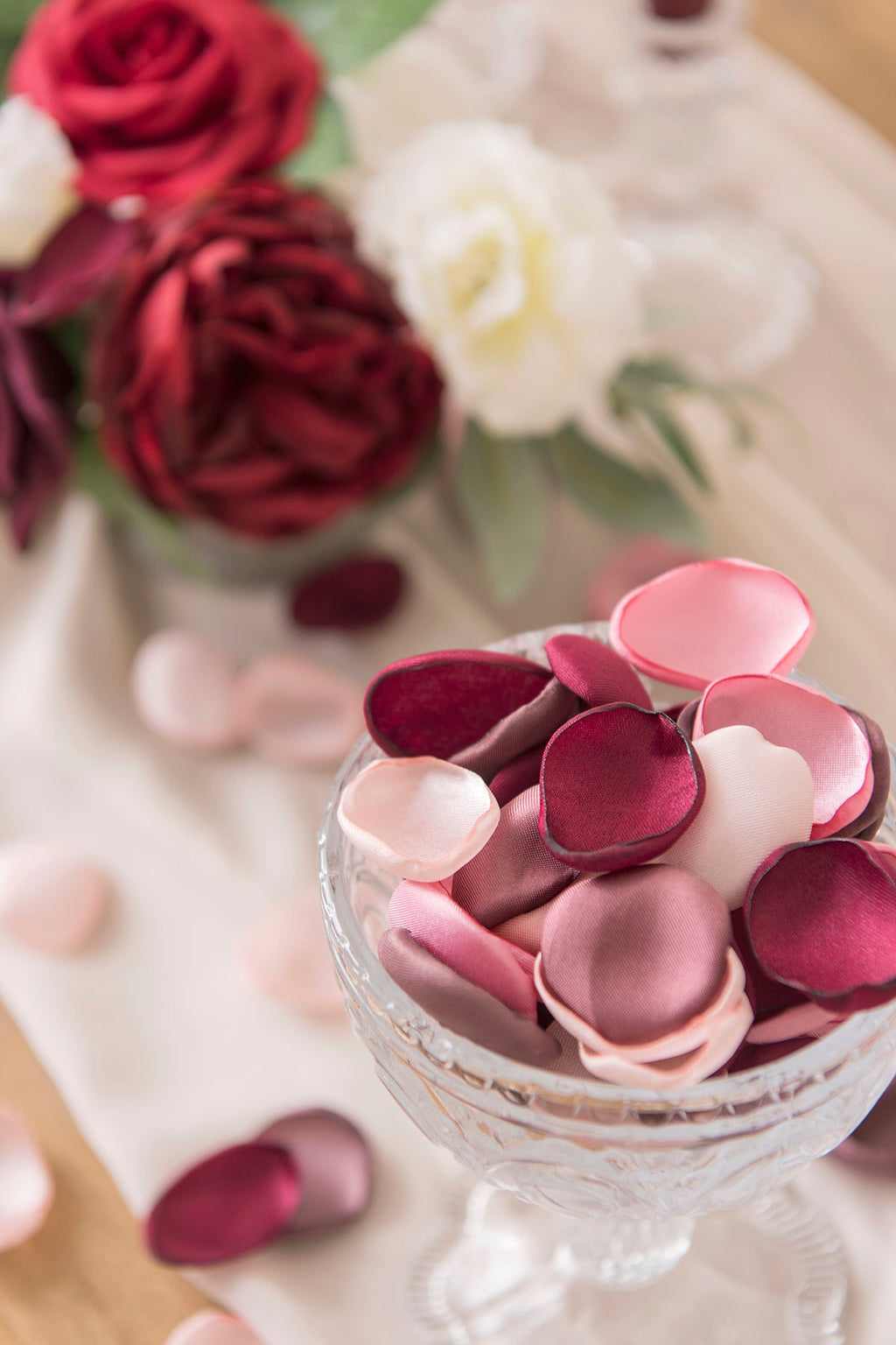 Additional Flower Decorations in Romantic Marsala