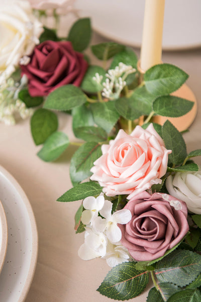 Handcrafted Fluffy Rose Vine Garland - Ling's moment