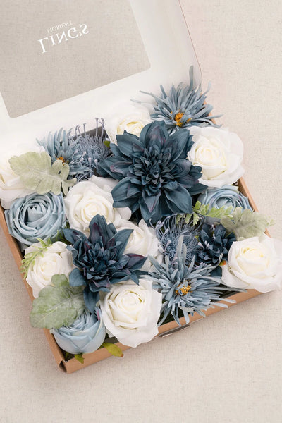 (Pick My Own) Dusty Blue & Navy DIY Wedding Flower Packages