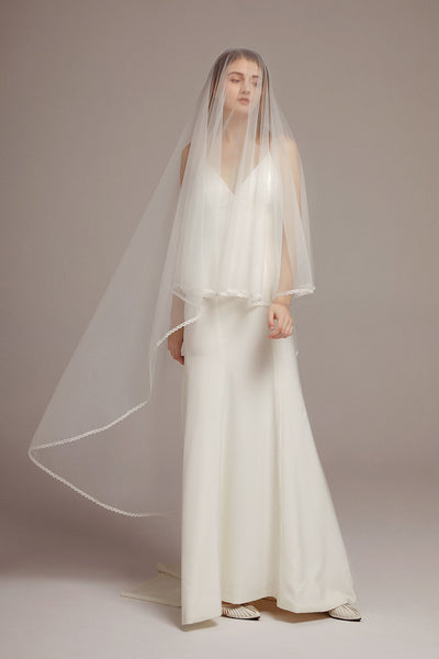 Delicate Lace Edge Chapel Veil - lingsDev