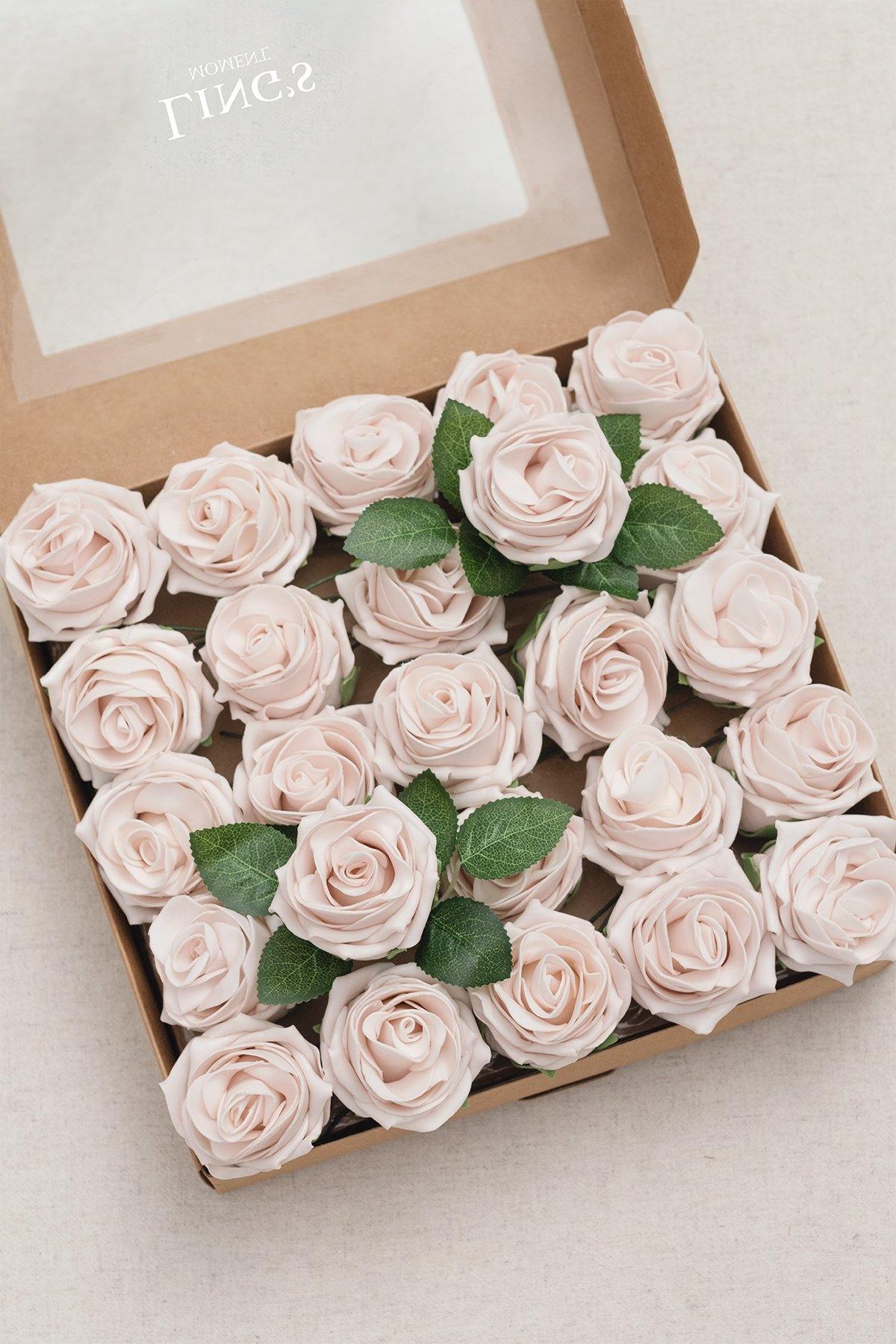 2.5" Foam High-Centerd Rose with Stem - 6 Colors - lingsDev