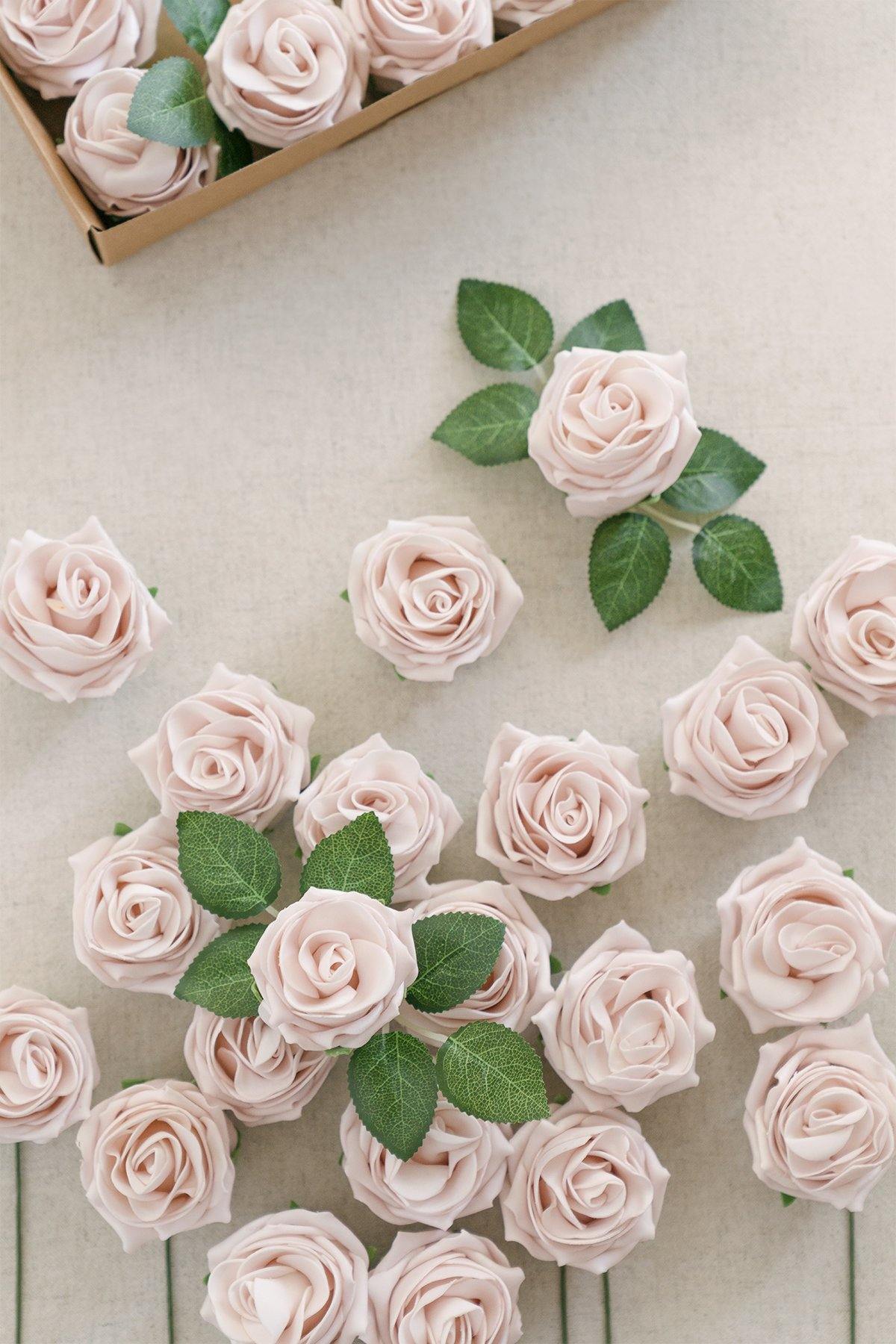 2.5" Foam High-Centerd Rose with Stem - 6 Colors - lingsDev