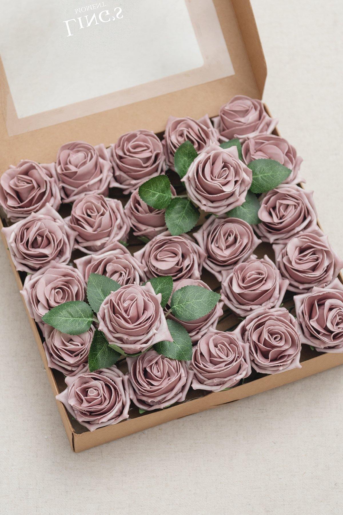 2.5" Foam High-Centerd Rose with Stem - 6 Colors - lingsDev