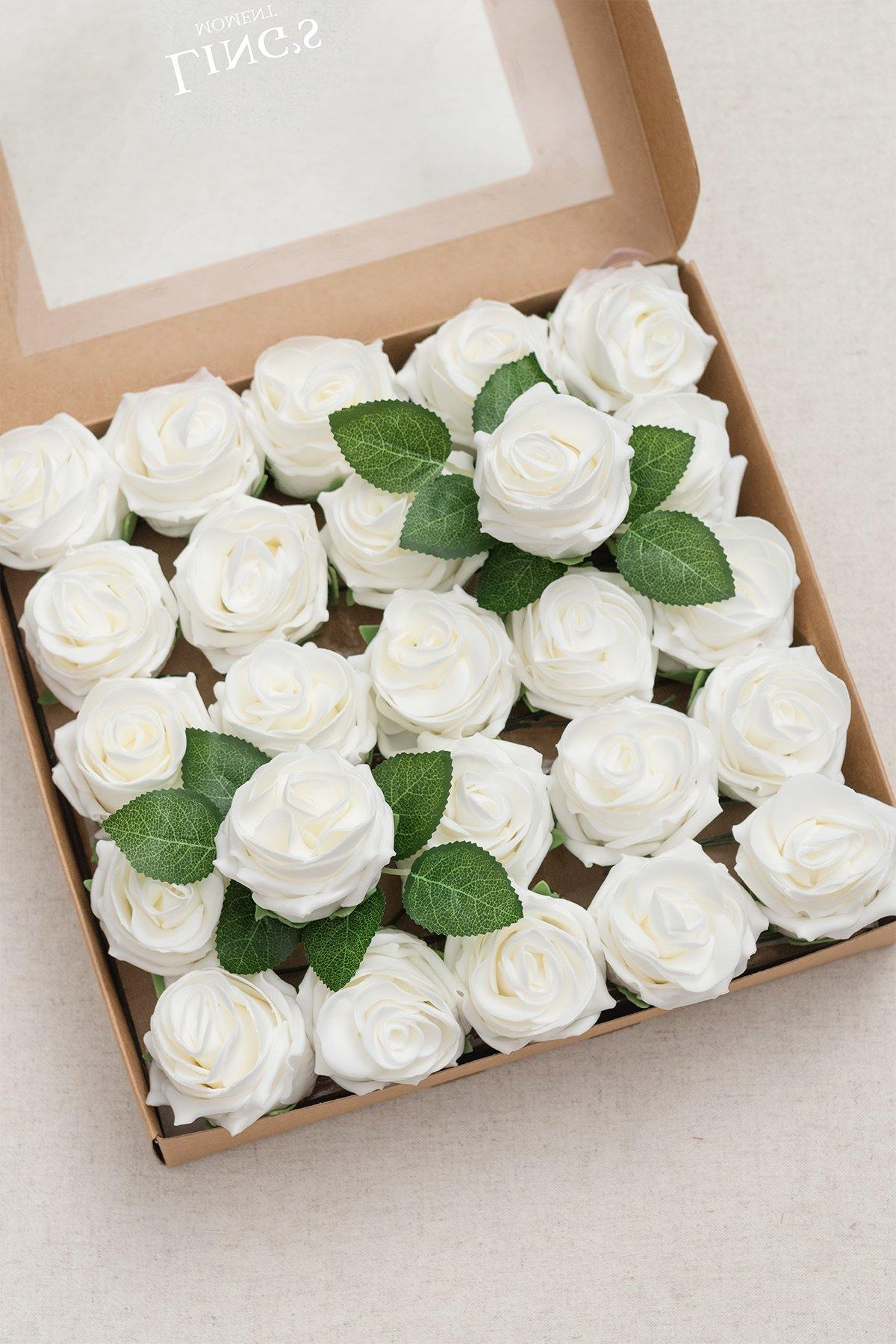 2.5" Foam High-Centerd Rose with Stem - 6 Colors - lingsDev