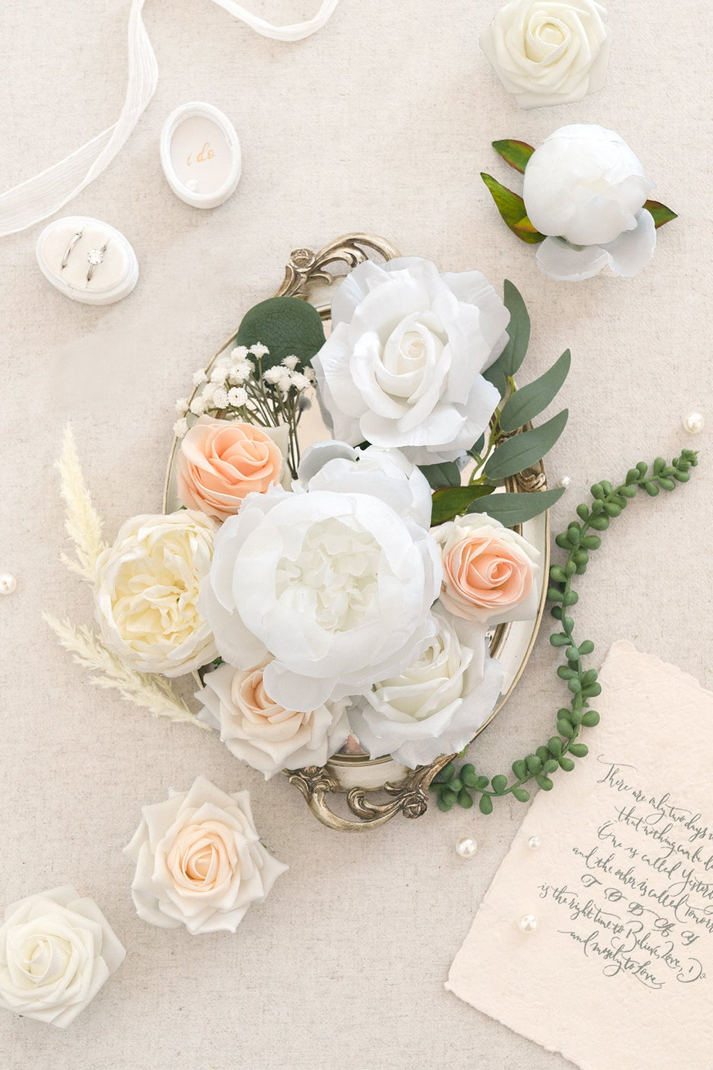Natural Touch Peony Designer Flower Boxes