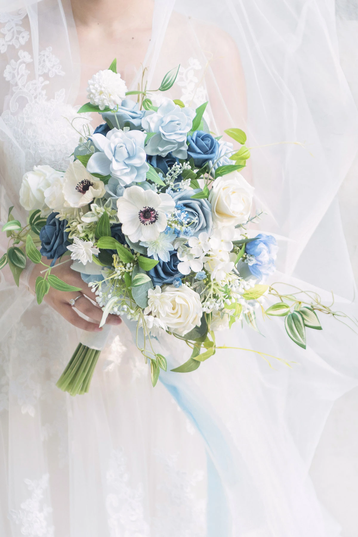 Dusty Blue Wedding Flowers & Greenery DIY Packages - 2 Sizes - lingsDev