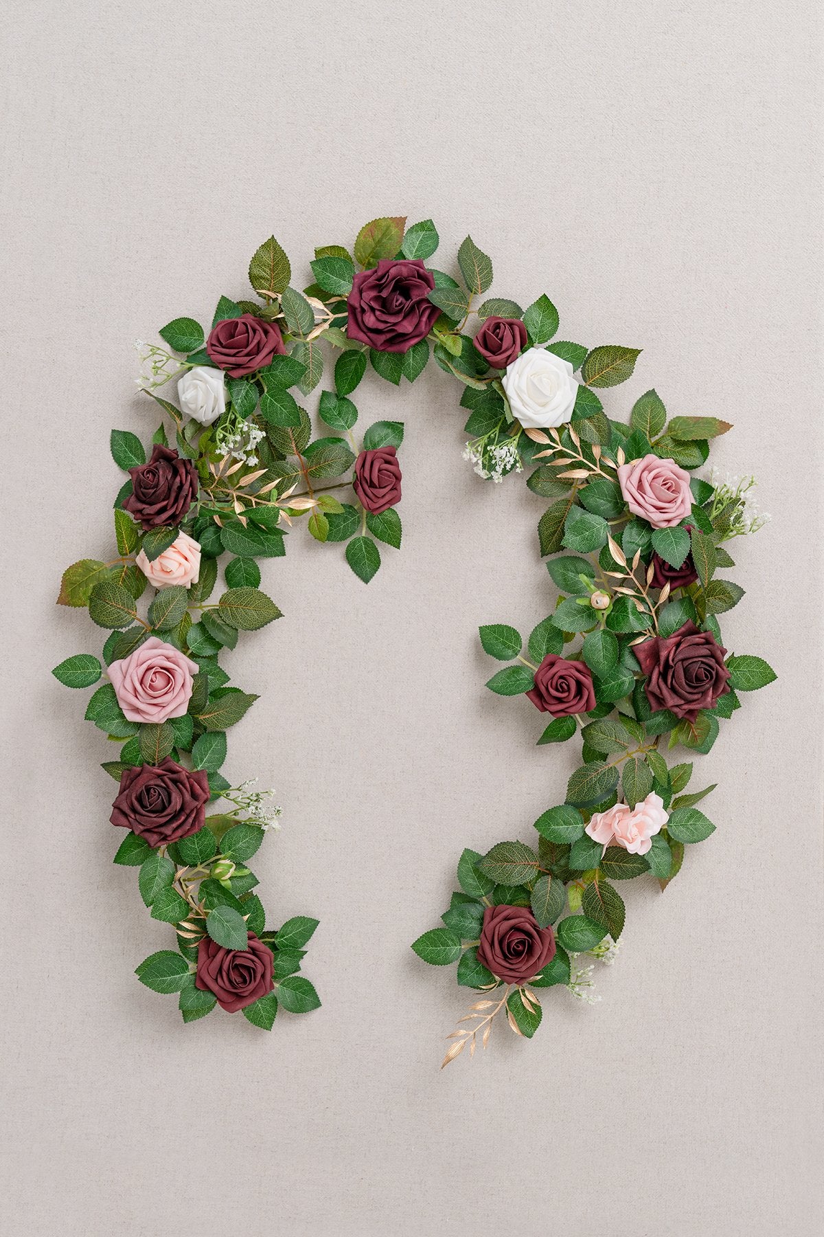 Rose Flower Garland 5FT - Burgundy - lingsDev