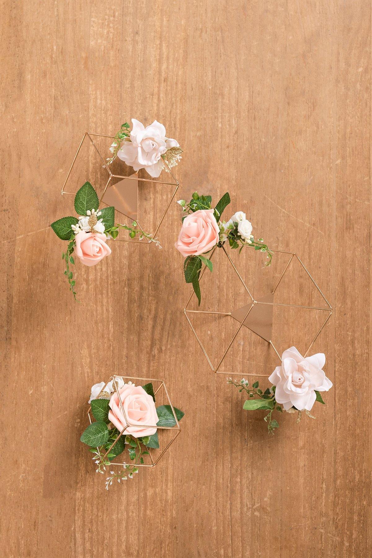 Gold Himmeli Geometric Floral Centerpieces (Set of 3) - 4 Colors - lingsDev