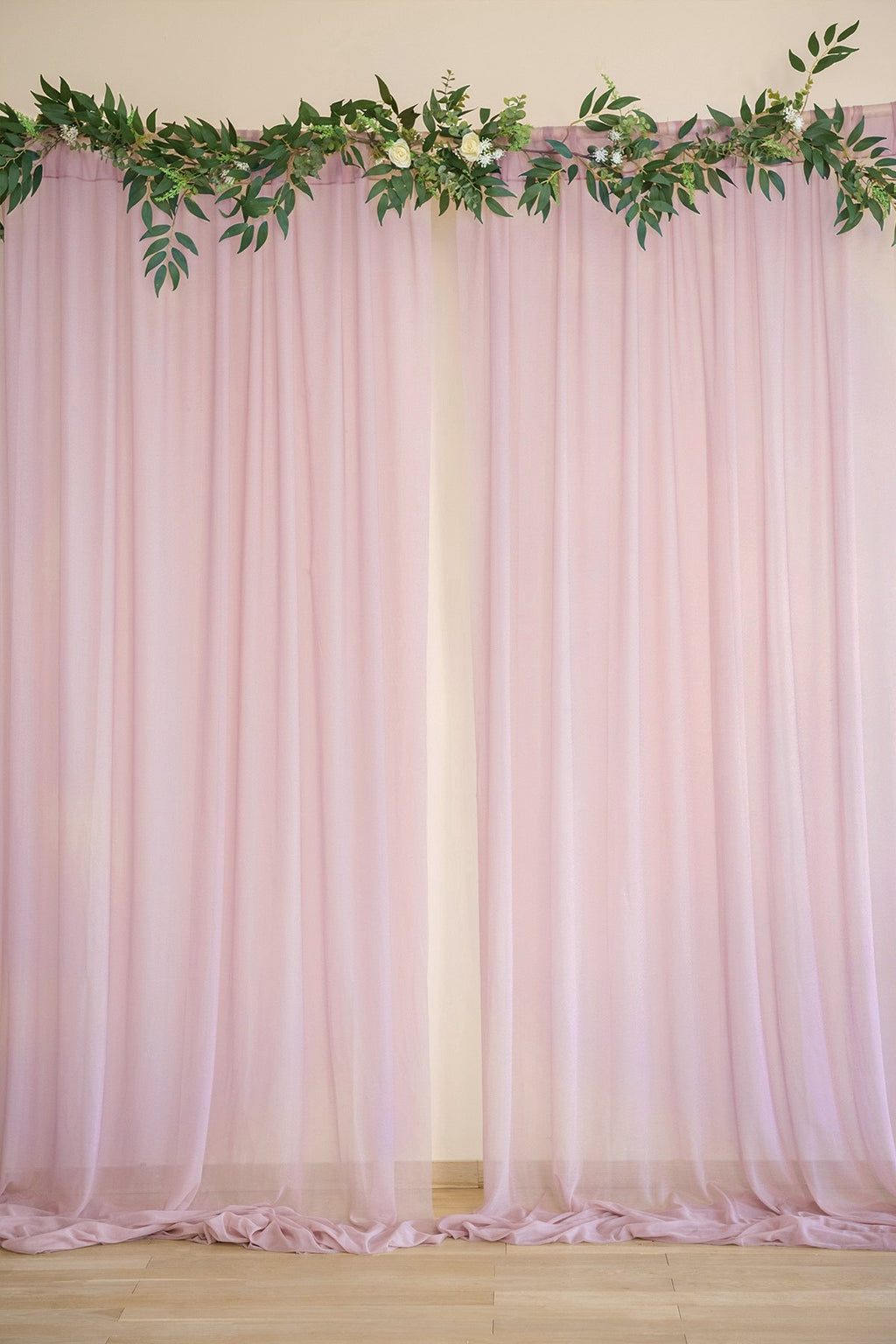 Sheer Backdrop Curtain Panels 60"w x 10FT (Set of 2) - 7 Colors - lingsDev