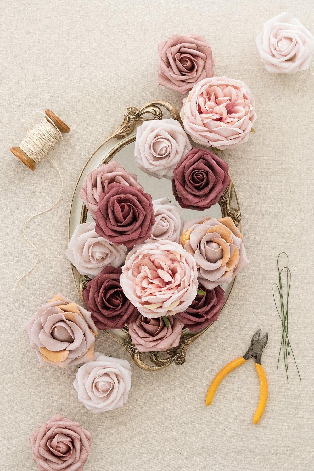 Burgundy & Marsala Flowers Box Set - 26 Styles - lingsDev