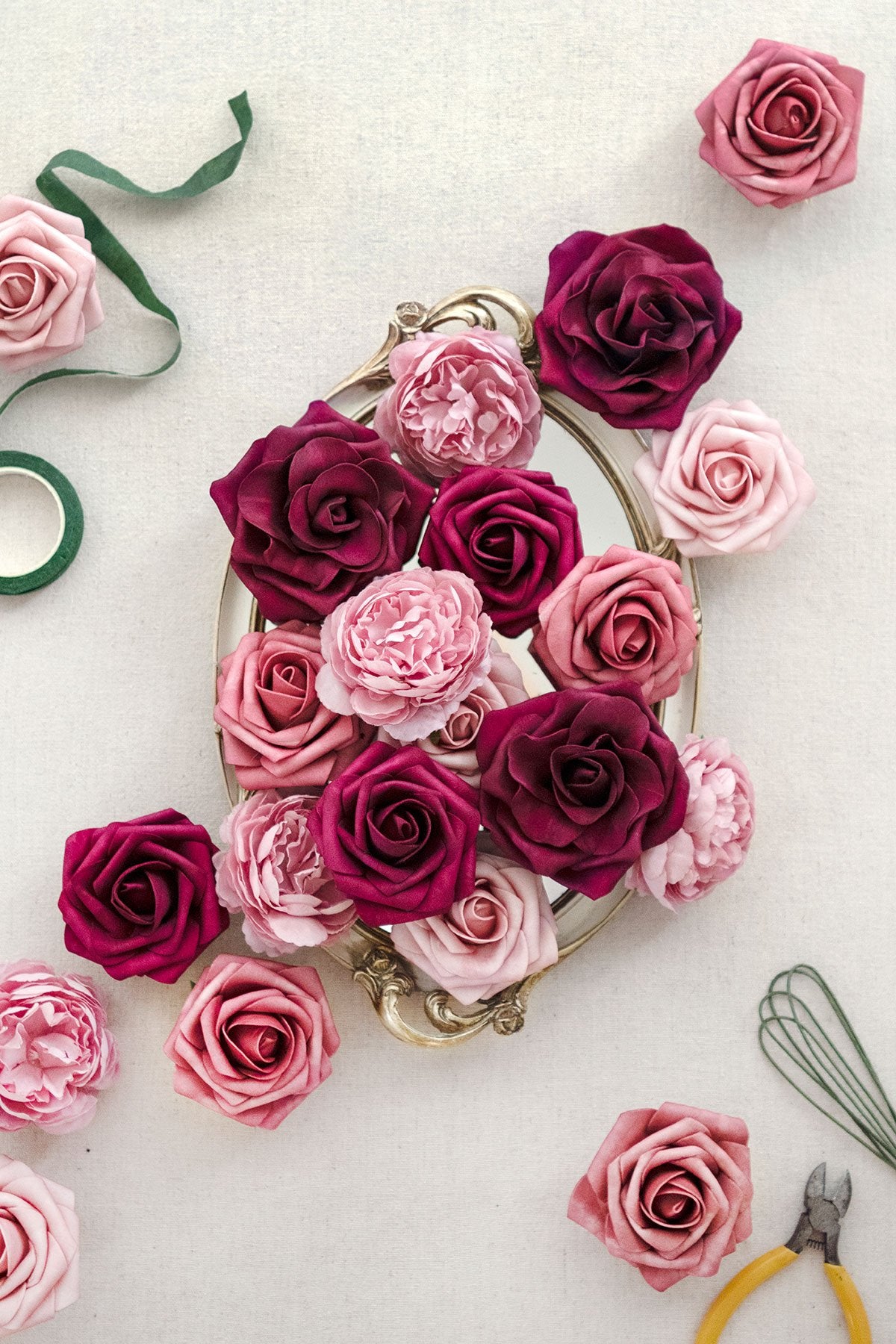 Burgundy & Marsala Flowers Box Set - 26 Styles - lingsDev