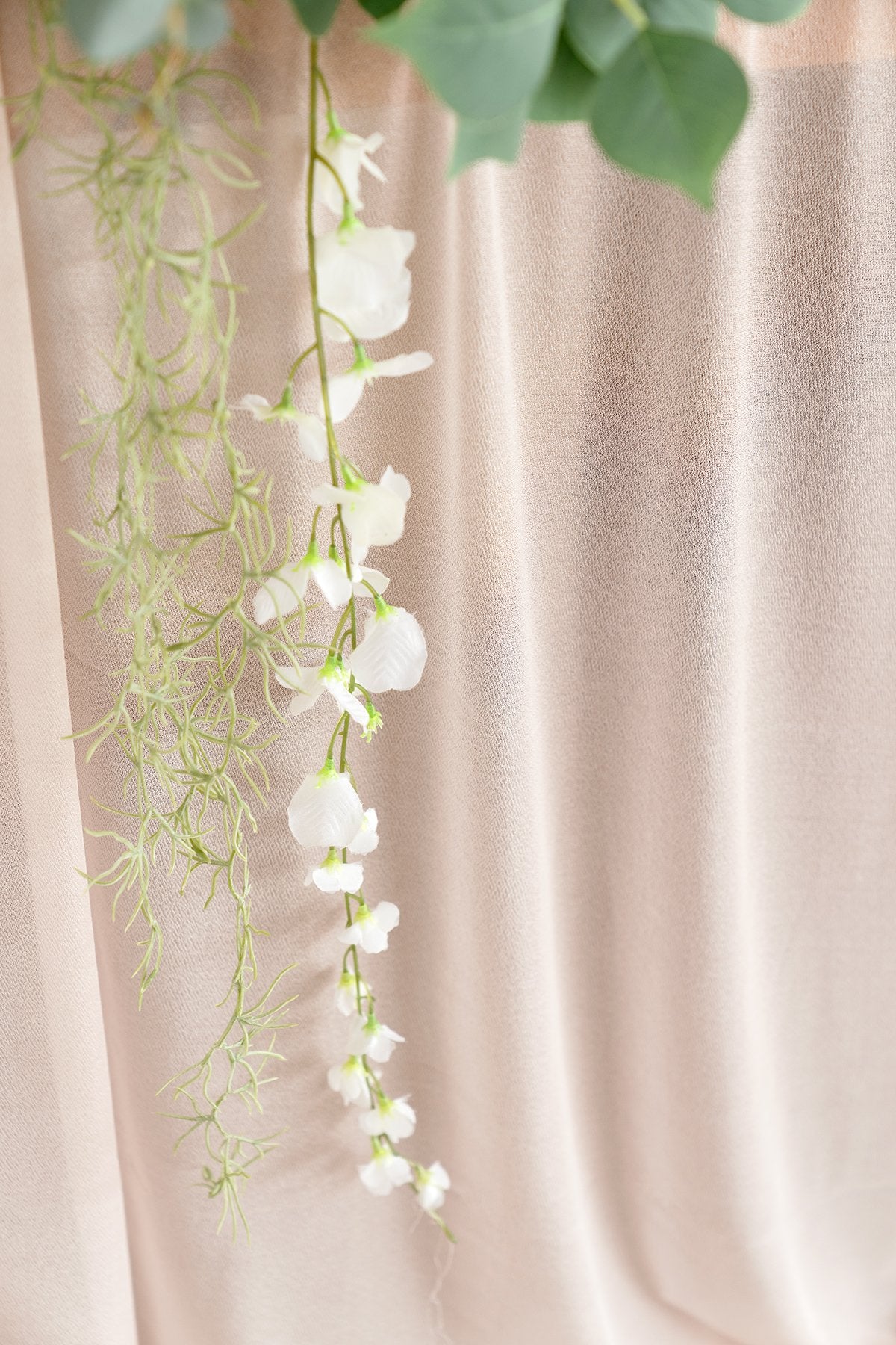 Flower Swag and Tablecloth for Sweetheart/Head Table - Dusty Rose & Cream - lingsDev