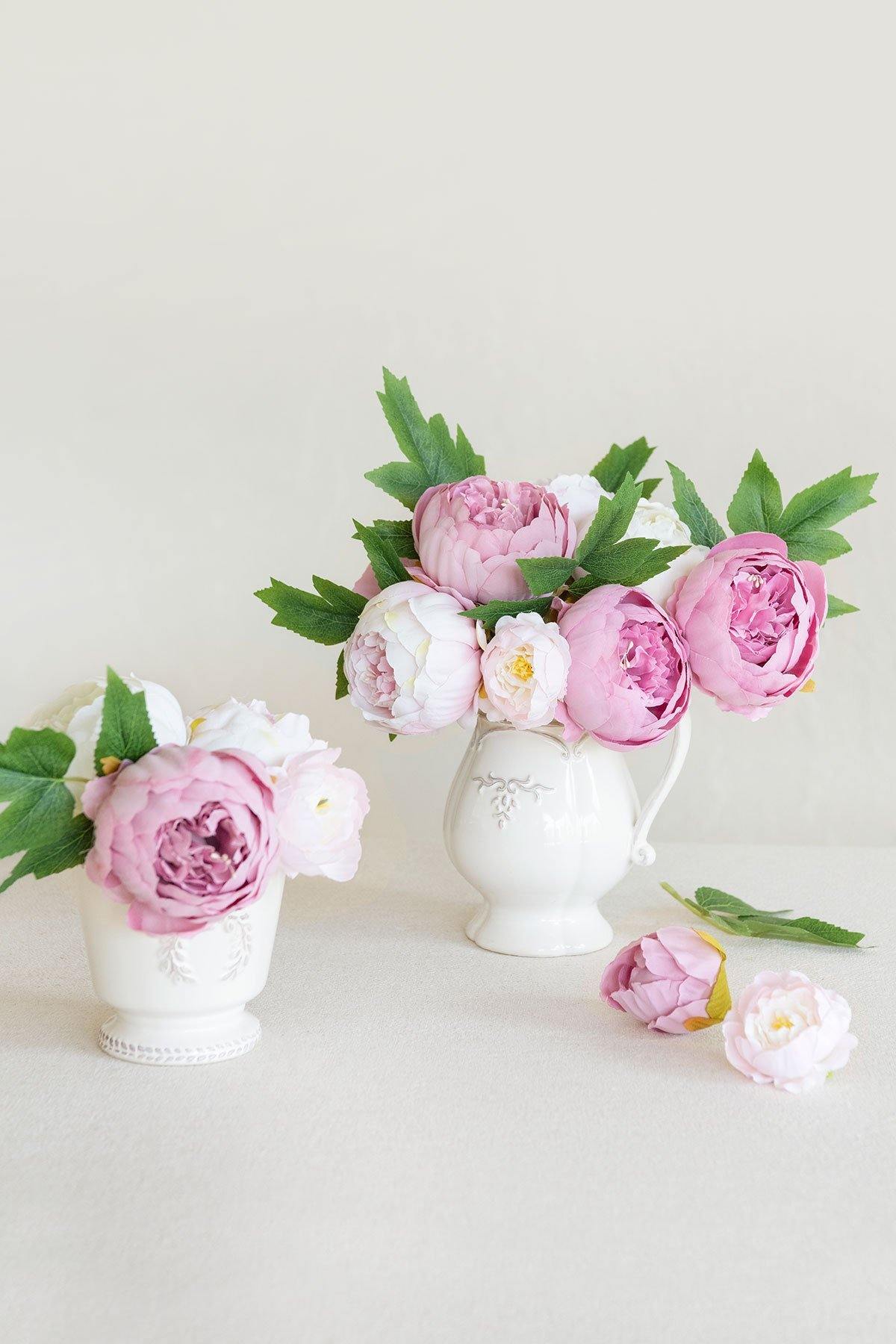 3" Silk Peony with Stem - 2 Styles - lingsDev