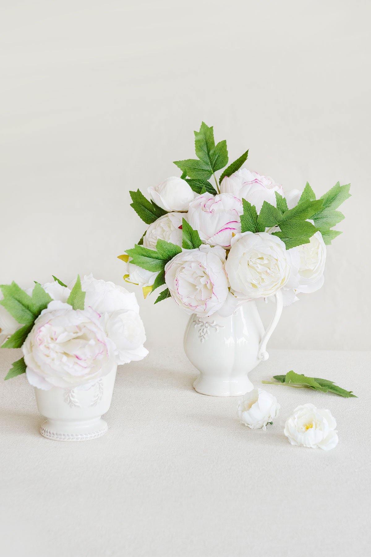 3" Silk Peony with Stem - Ivory - lingsDev