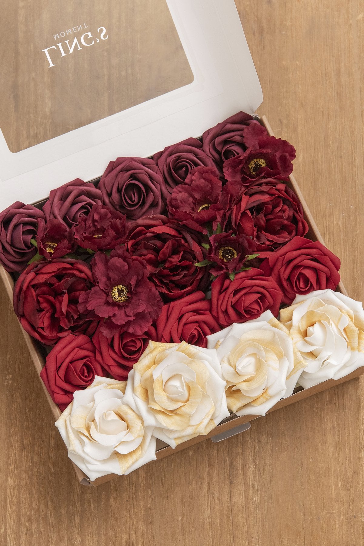 Burgundy & Marsala Flowers Box Set - 26 Styles - lingsDev