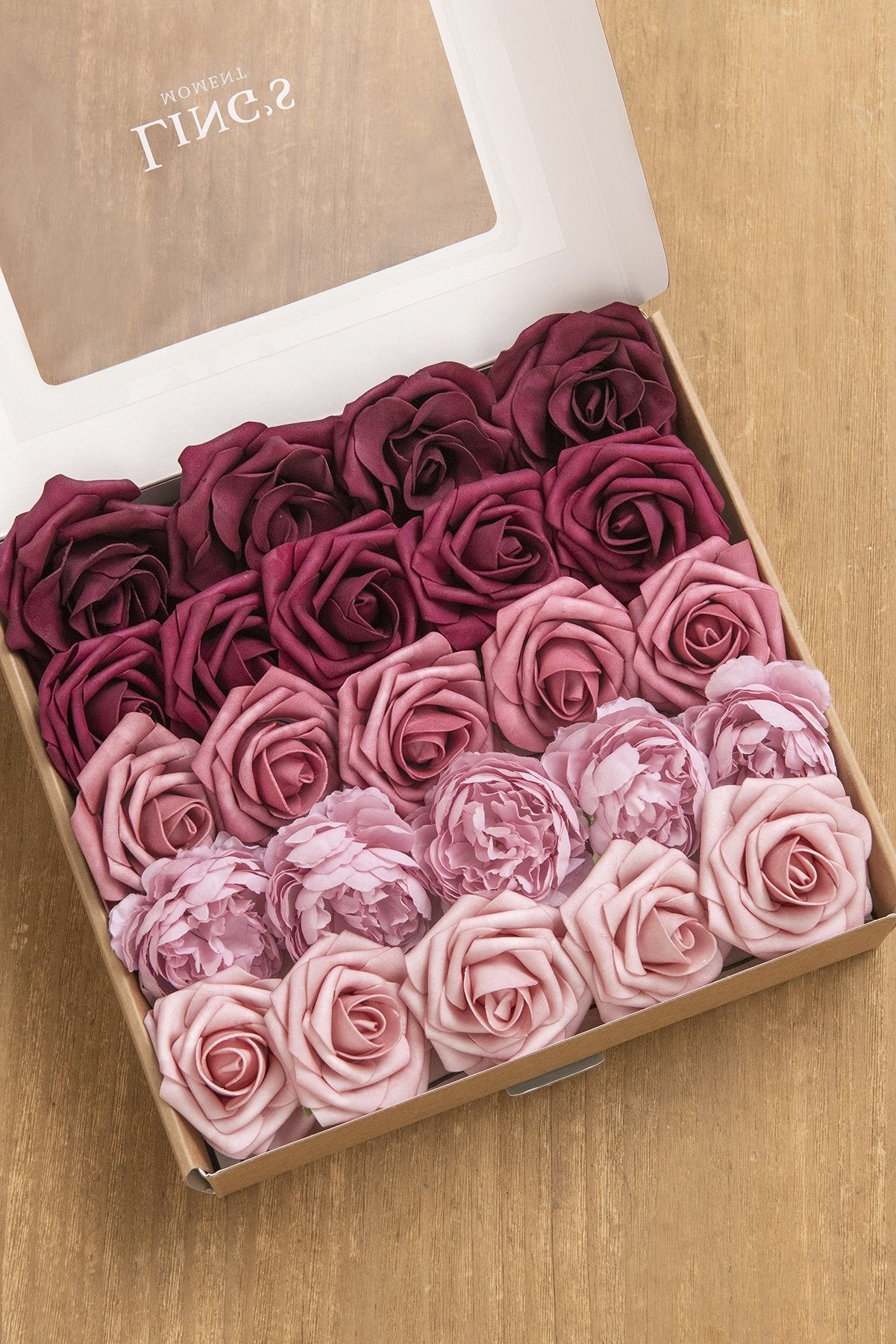 Burgundy & Marsala Flowers Box Set - 26 Styles - lingsDev