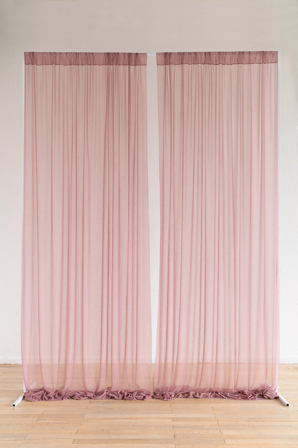 Sheer Backdrop Curtain Panels 60"w x 10FT (Set of 2) - 7 Colors - lingsDev