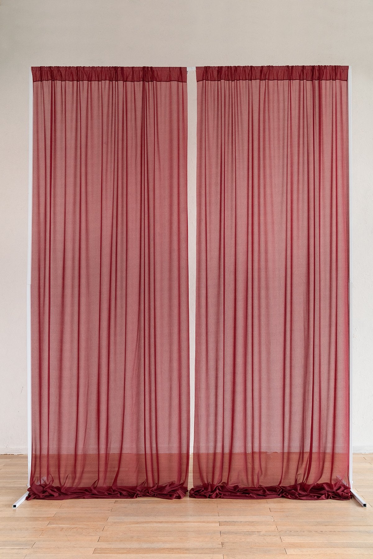 Sheer Backdrop Curtain Panels 60"w x 10FT (Set of 2) - 7 Colors - lingsDev