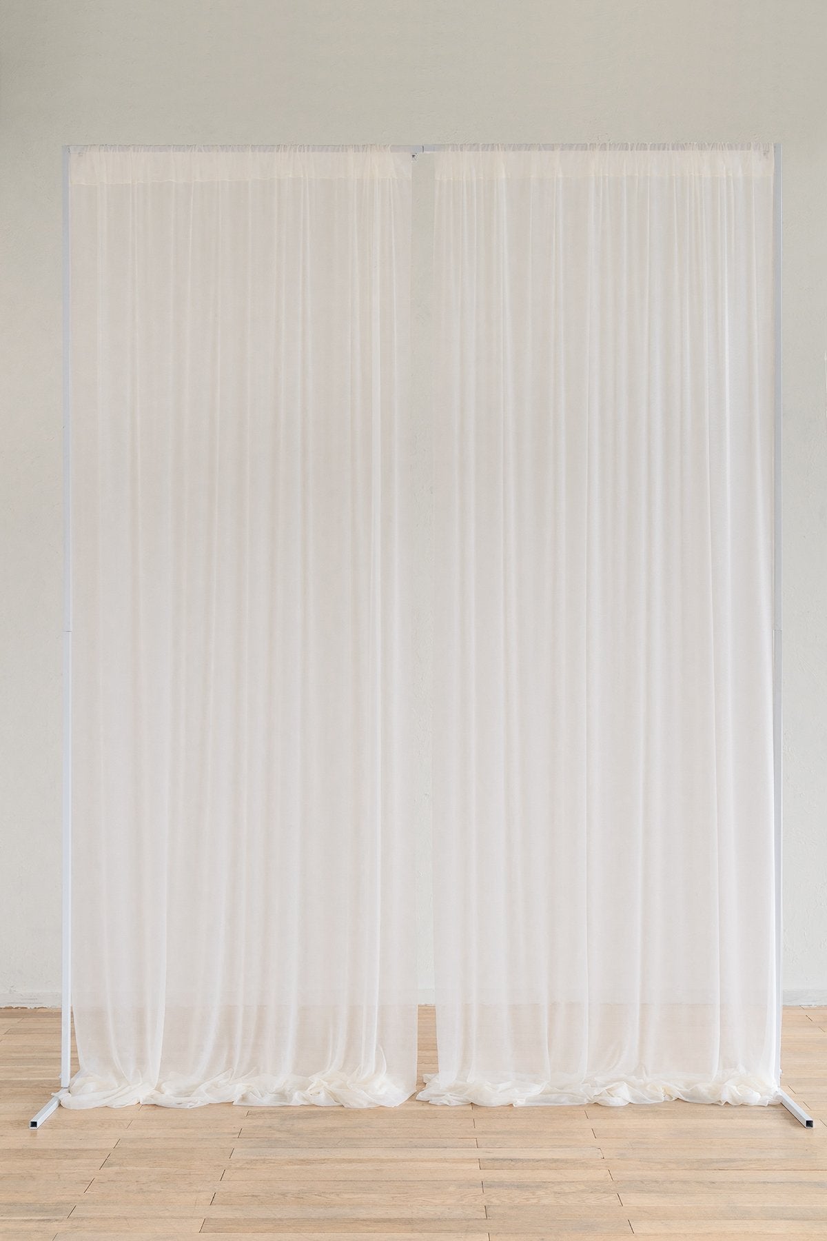 Sheer Backdrop Curtain Panels 60"w x 10FT (Set of 2) - 7 Colors - lingsDev