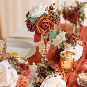 Mini Bouquet Centerpiece Set in Sunset Terracotta