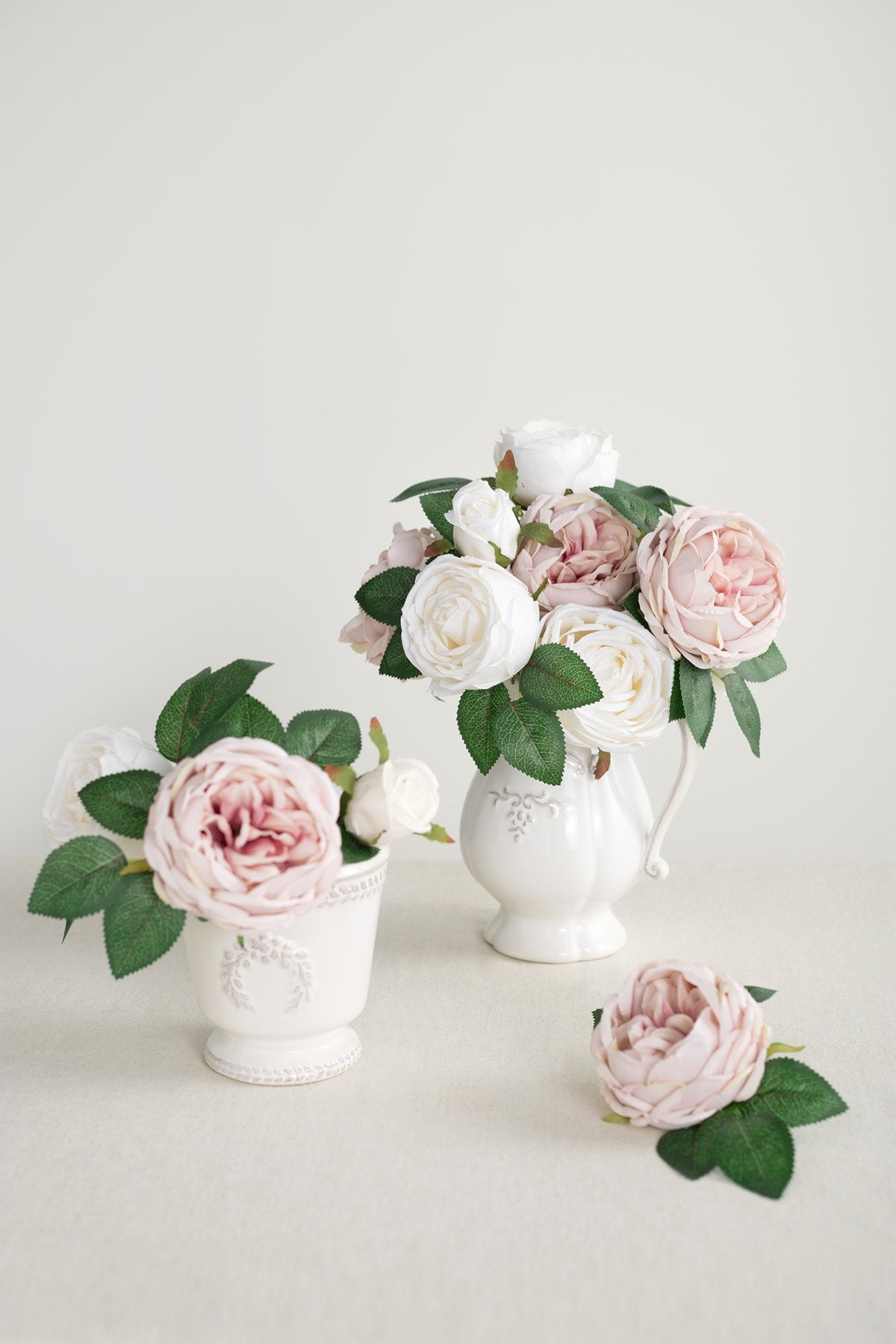Silk Austin Rose & Cabbage Rose Flowers Box Set - 3 Styles (Fall 2020) - lingsDev