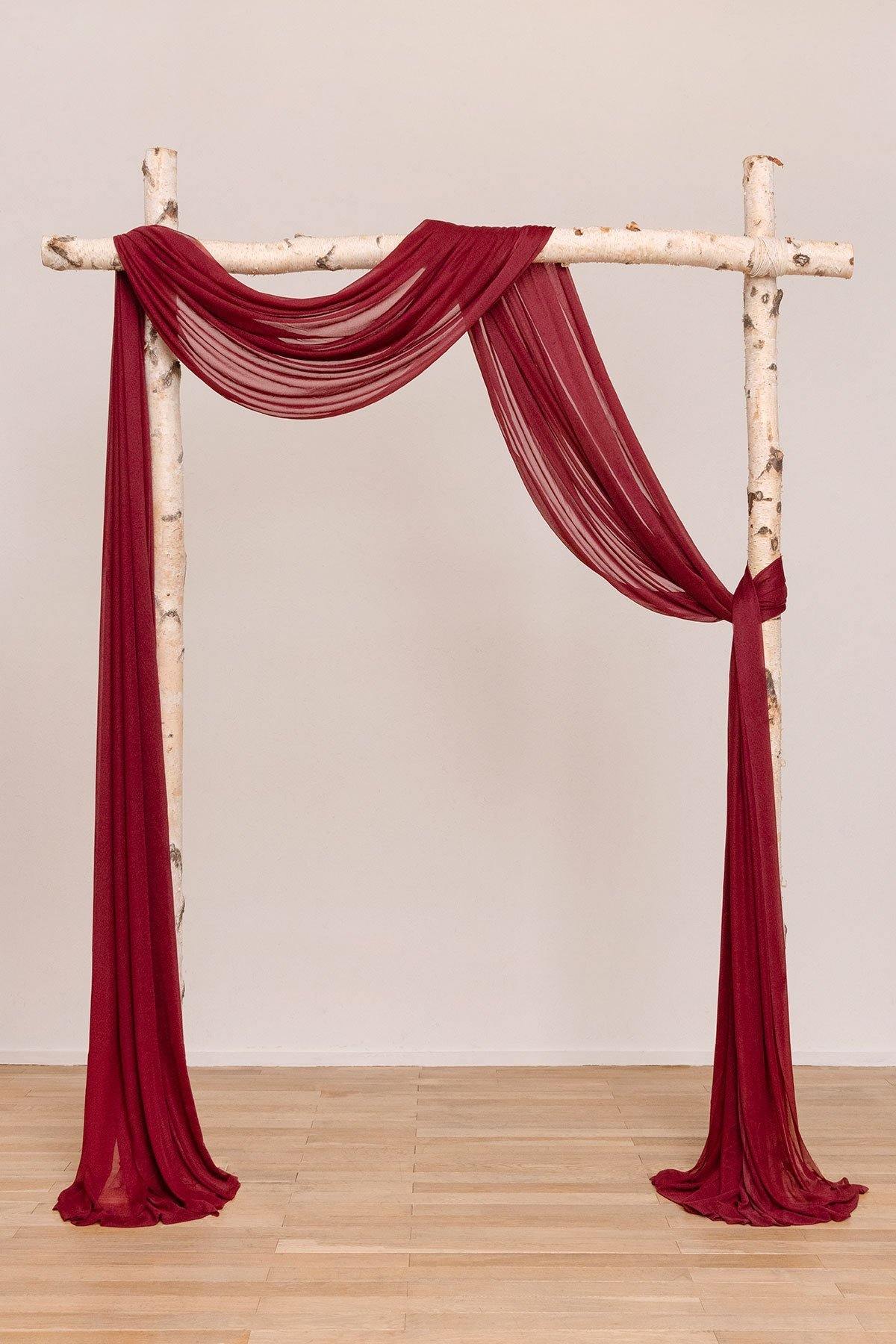 30" x 6.5 Yards Wedding Arch Drapping Fabric (Set of 2) - Burgundy - lingsDev