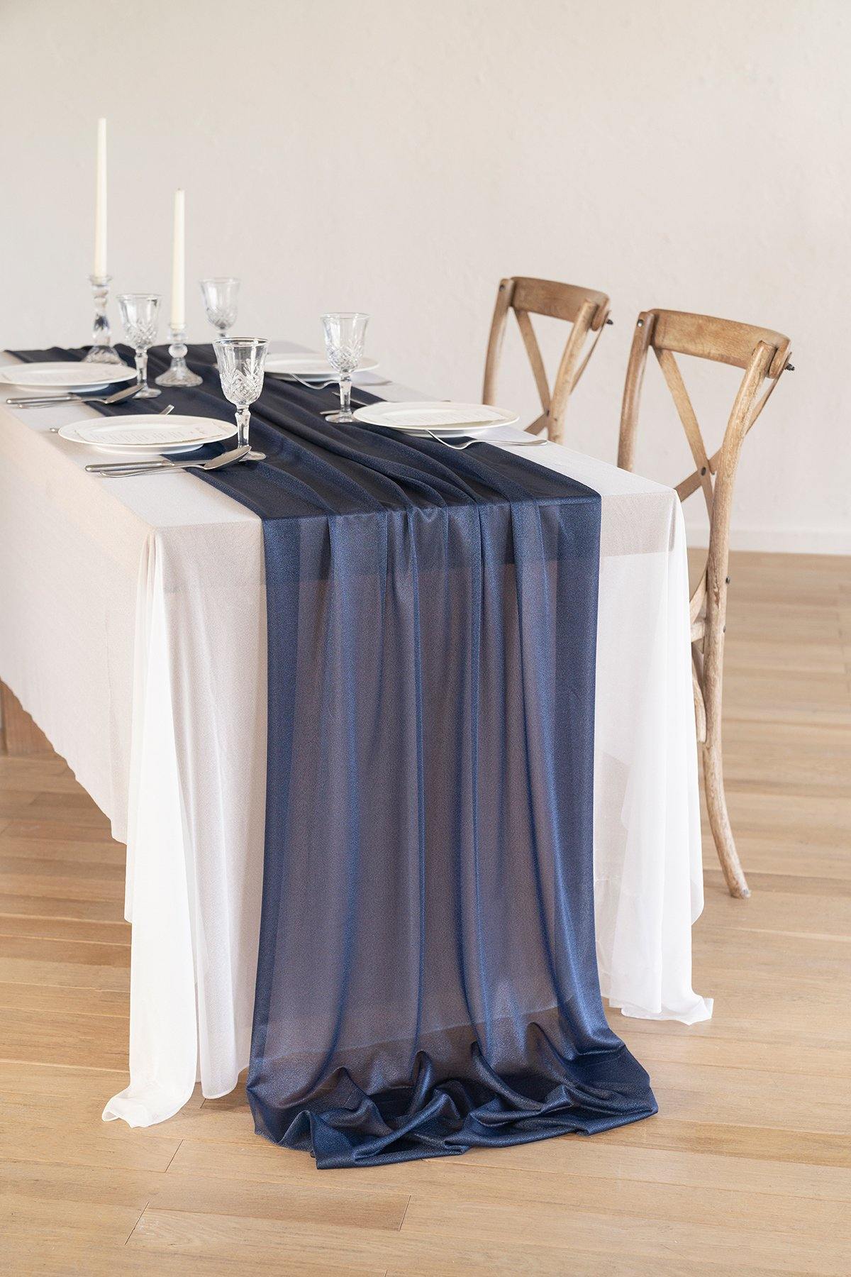 Romantic Sheer Table Runner 29"w x 10FT - 10 Colors - lingsDev