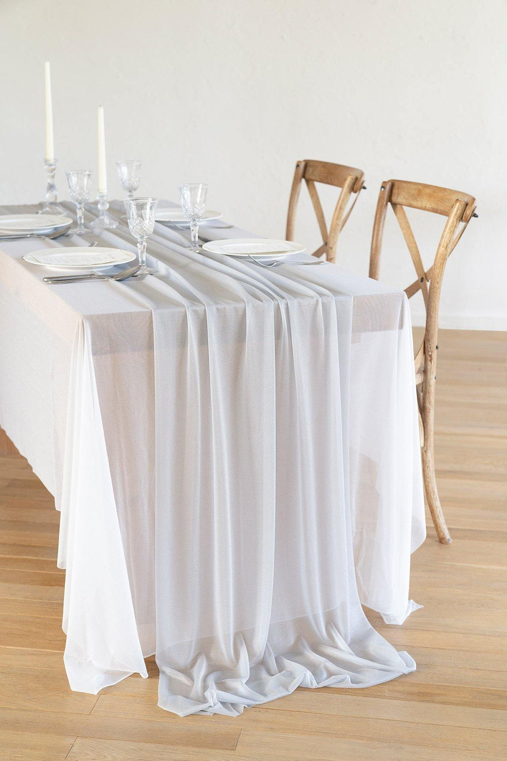 Romantic Sheer Table Runner 29"w x 10FT - 10 Colors - lingsDev