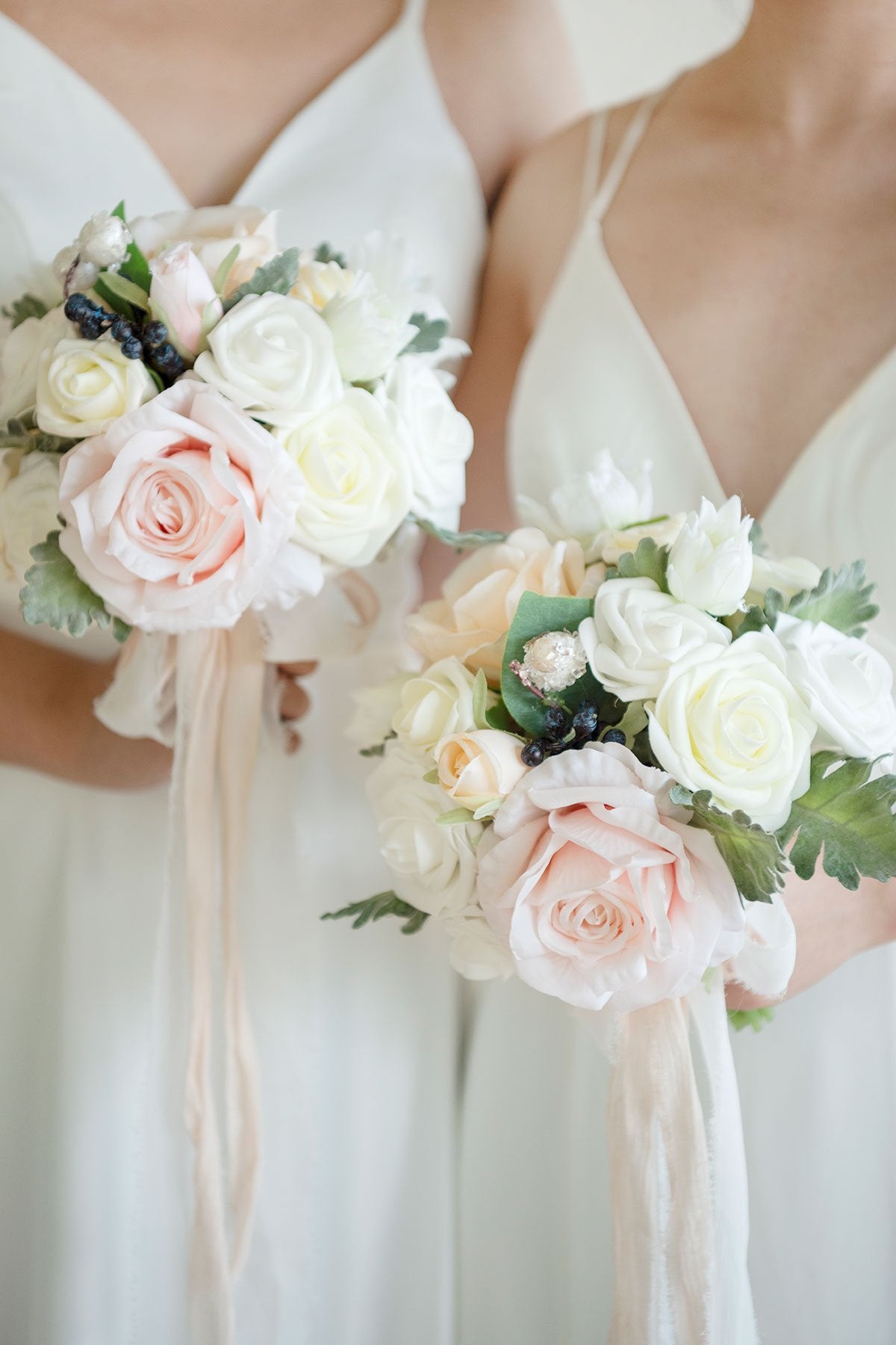 7" Bridesmaid Bouquets (Set of 4) - Serene Ivory - lingsDev