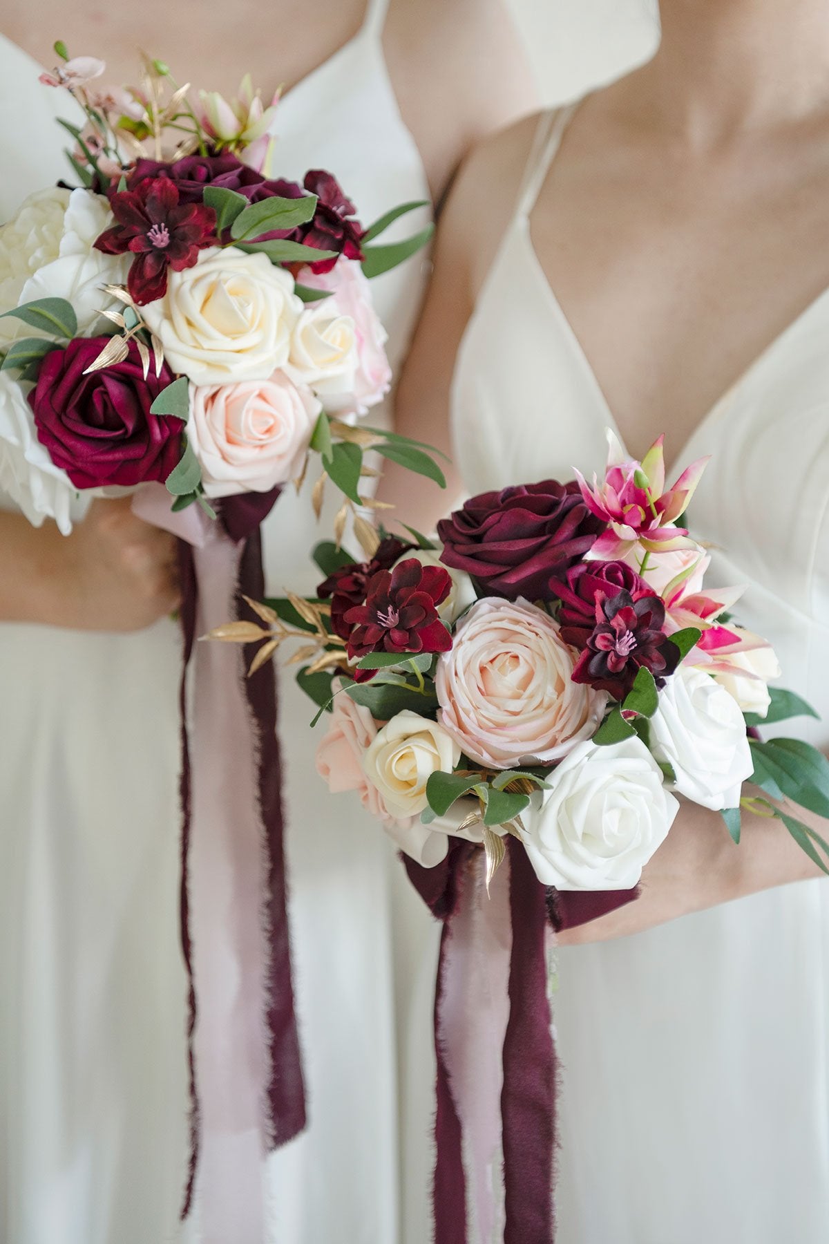 7"/9" Bridesmaid Bouquet - Marsala - lingsDev