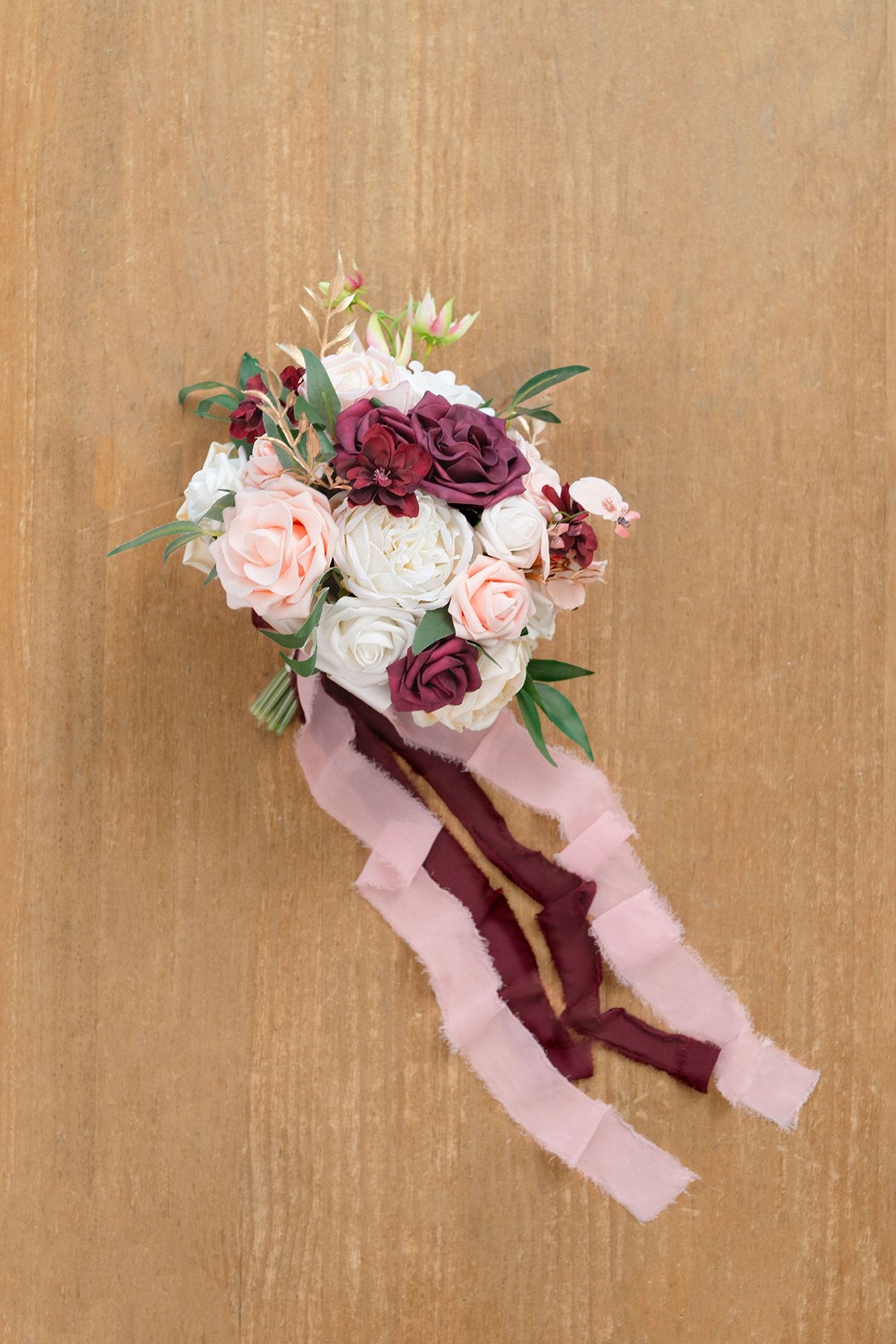 7"/9" Bridesmaid Bouquet - Marsala - lingsDev
