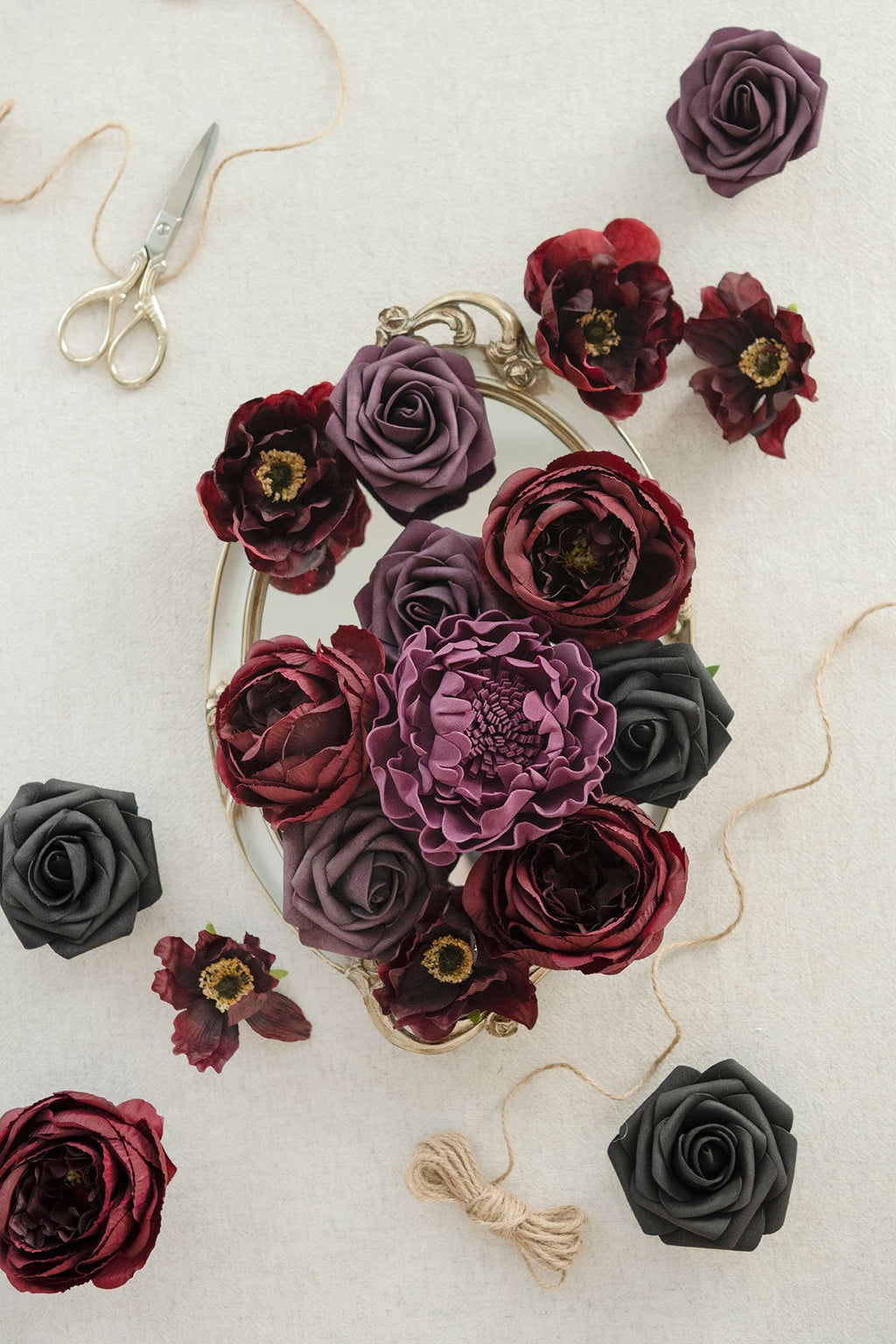 Burgundy & Marsala Flowers Box Set - 26 Styles - lingsDev