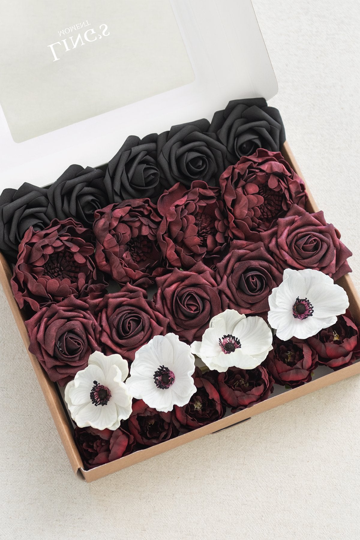 Burgundy & Marsala Flowers Box Set - 26 Styles - lingsDev
