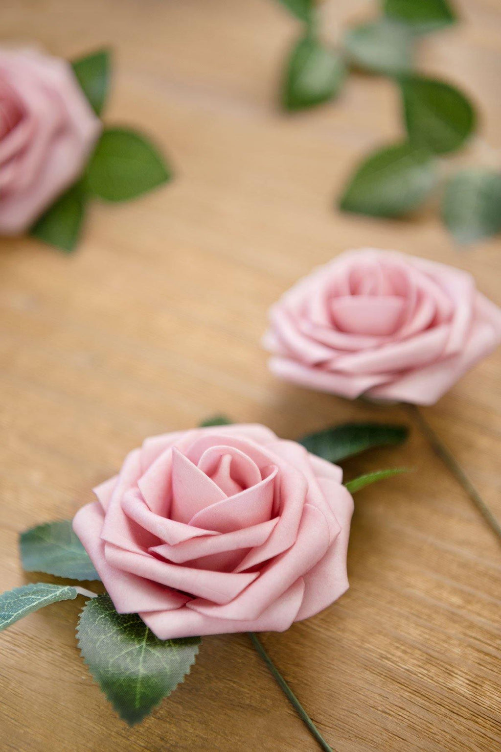3" Foam Rose with Stem - Blush & Pink - lingsDev