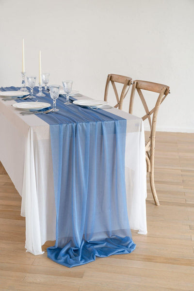 Romantic Sheer Table Runner 29"w x 10FT - 10 Colors - lingsDev
