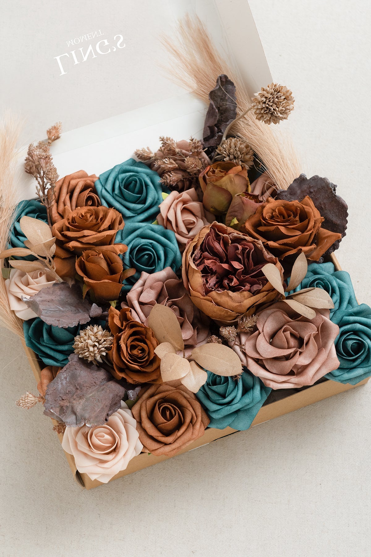 Moody Teal Designer Flower Boxes