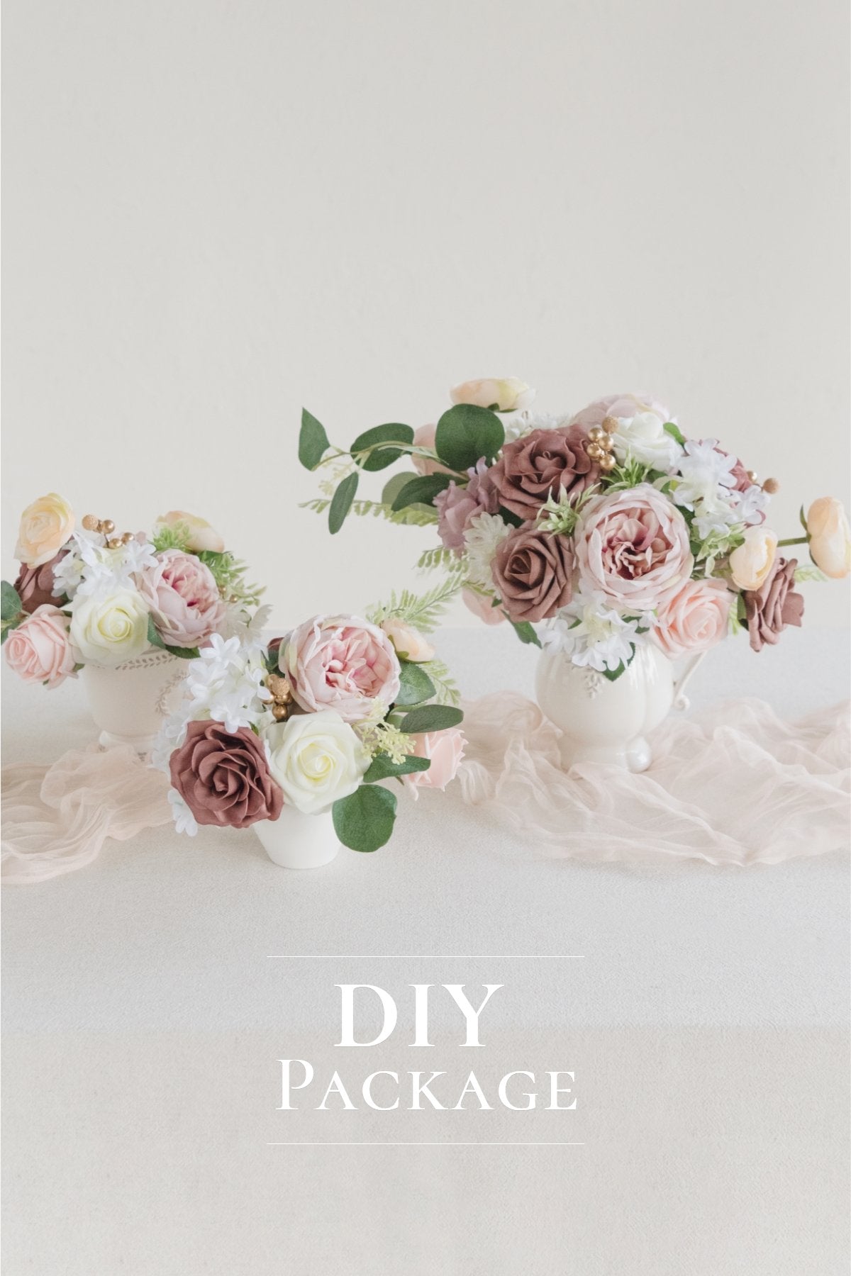 Centerpiece DIY Flowers Pacakge - Garden Dusty Rose - lingsDev