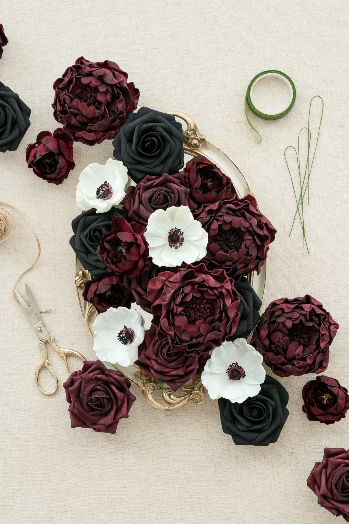 Burgundy & Marsala Flowers Box Set - 26 Styles - lingsDev