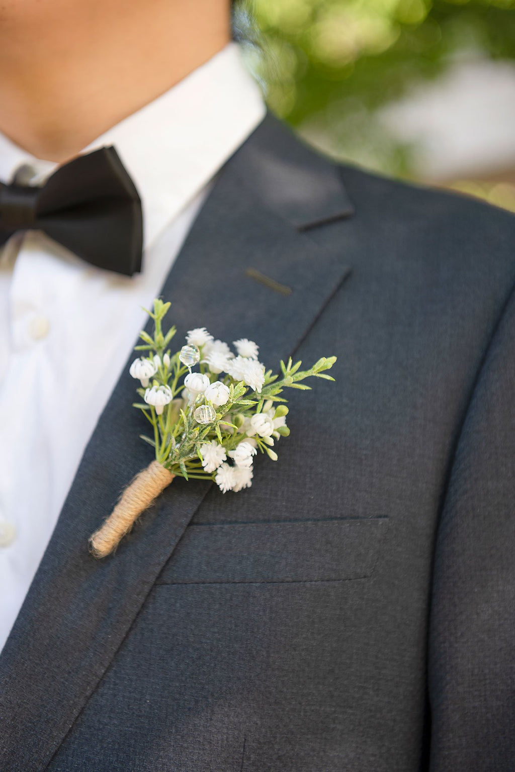Wedding Boutonnieres (Set of 10) - Baby's Breath - lingsDev