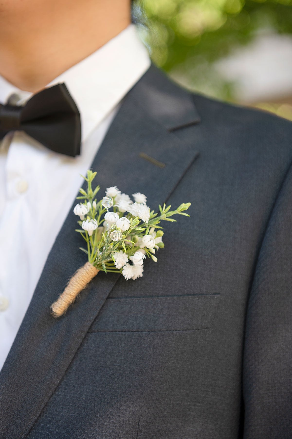 Wedding Boutonnieres (Set of 10) - Baby's Breath - lingsDev